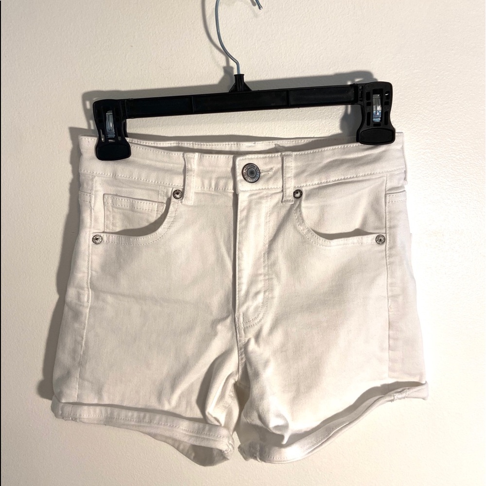 White Jean Shorts